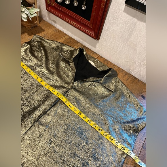 📍💛 HOLLY & JOEY GOLD & BLACK SHIMMER BLOUSE – ONE SIZE (NEW) - Picture 8 of 12